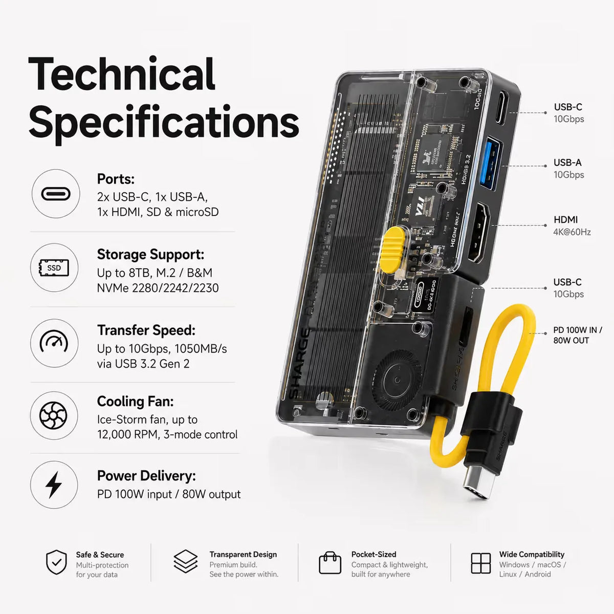 FrostDock – Active Compact Cooling USB-C SSD Hub