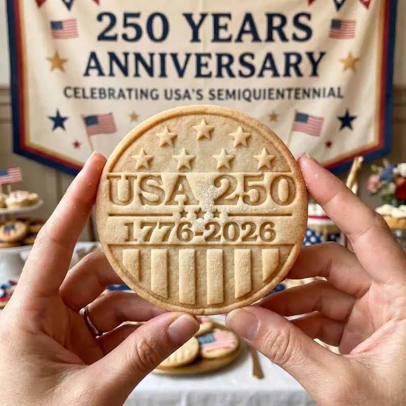 1776–2026 USA 250th Anniversary Cookie Stamp