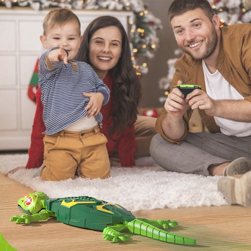 Electric Lizard Toy with LED Glowing Eyes