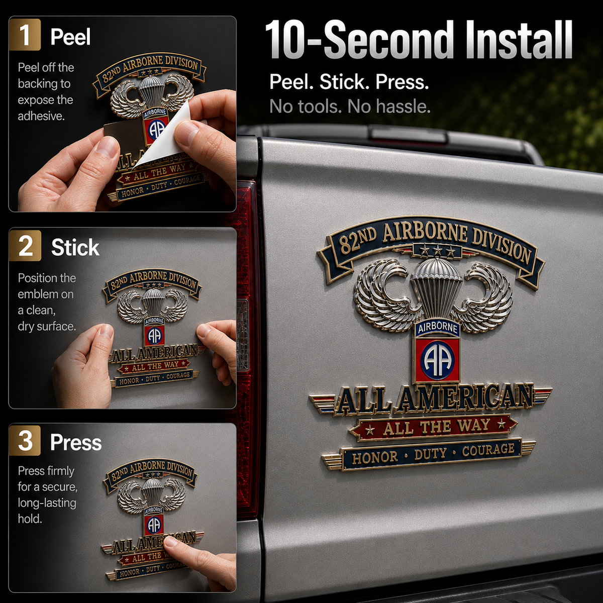 ValorMark – 82nd Airborne Memorial Car Emblem