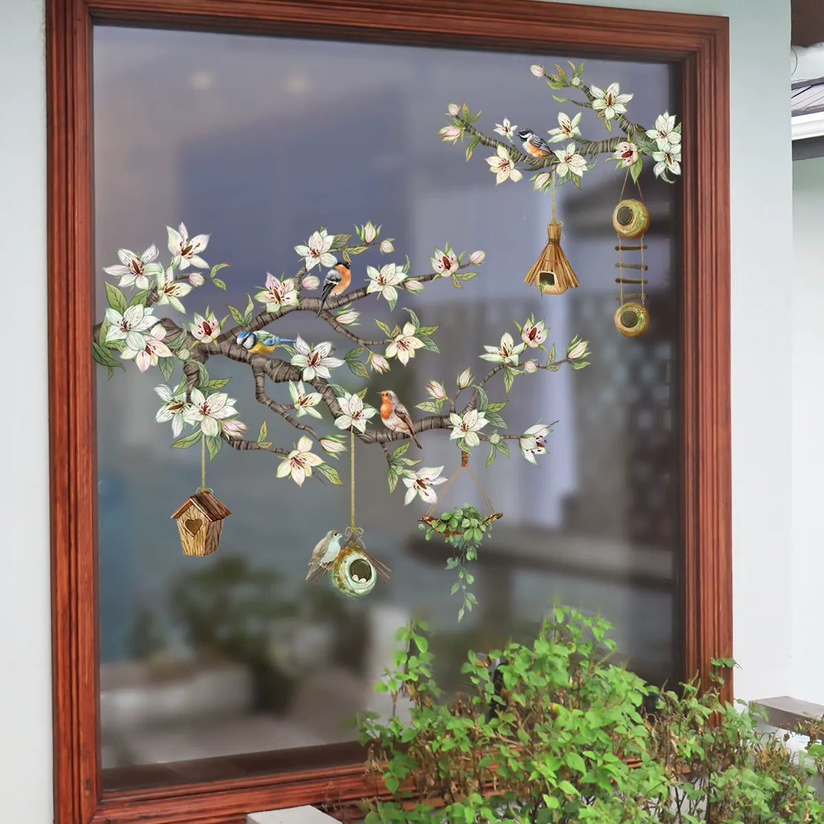 BloomView - Colorful Floral Bouquet Window Sticker