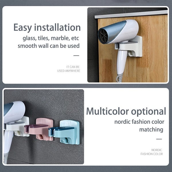AirGrip | Wall Mounted Hair Dryer Holder