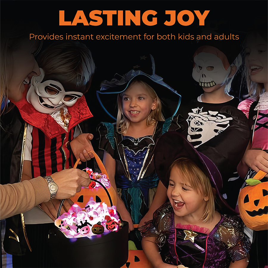 PumpkinPop - Halloween Glow Rings Party Pack - 50 Pcs