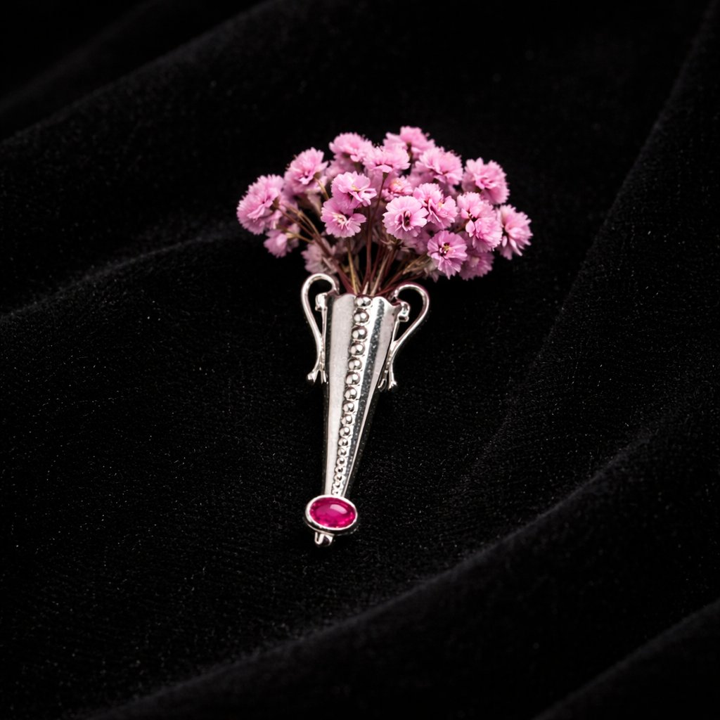 BloomBrooch – Artistic Wearable Flower Holder Brooch