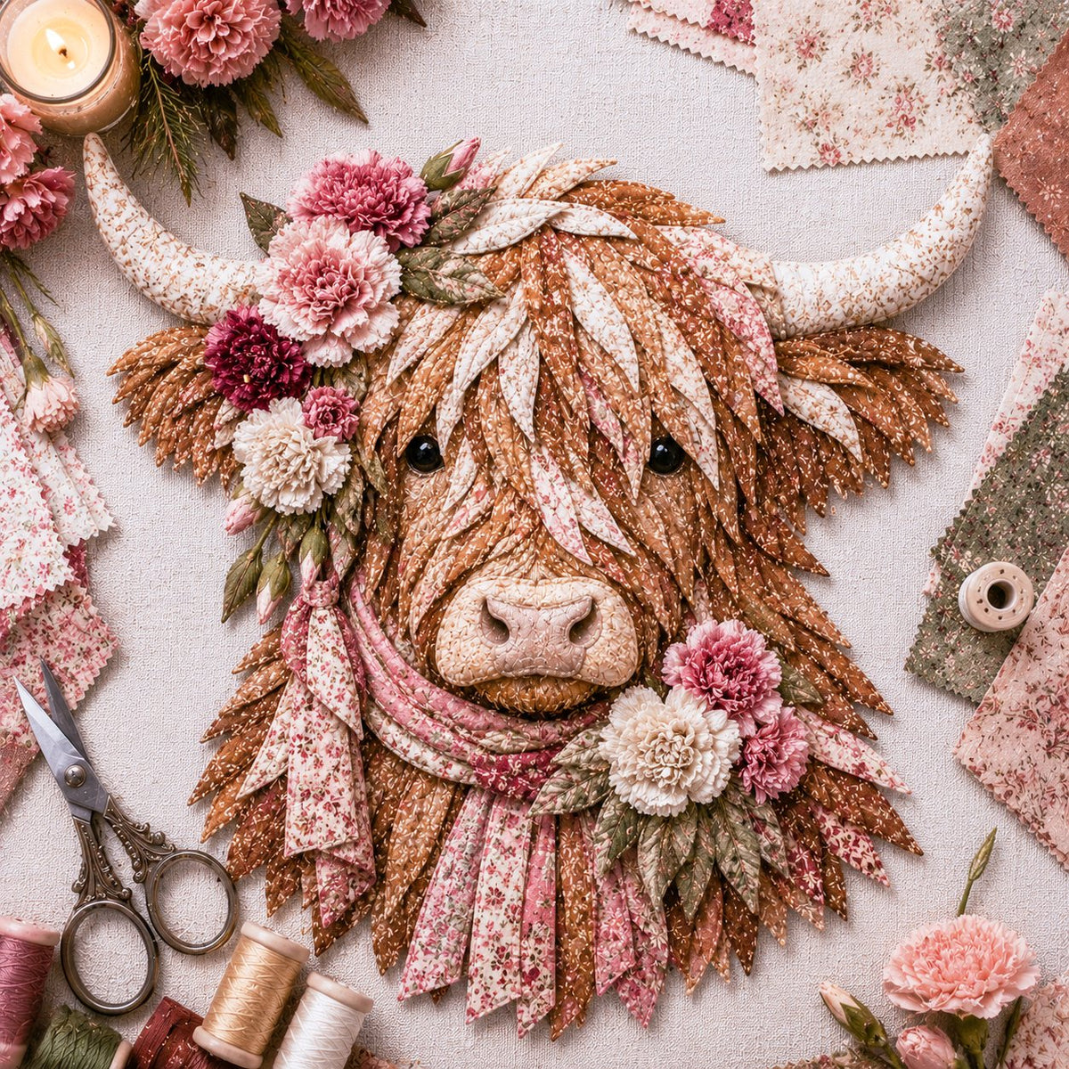 BloomCow – Birth Flower Highland Cow DIY Art Kit
