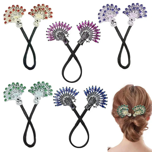 CrystalLeaf – Vintage Rhinestone Ponytail Clip