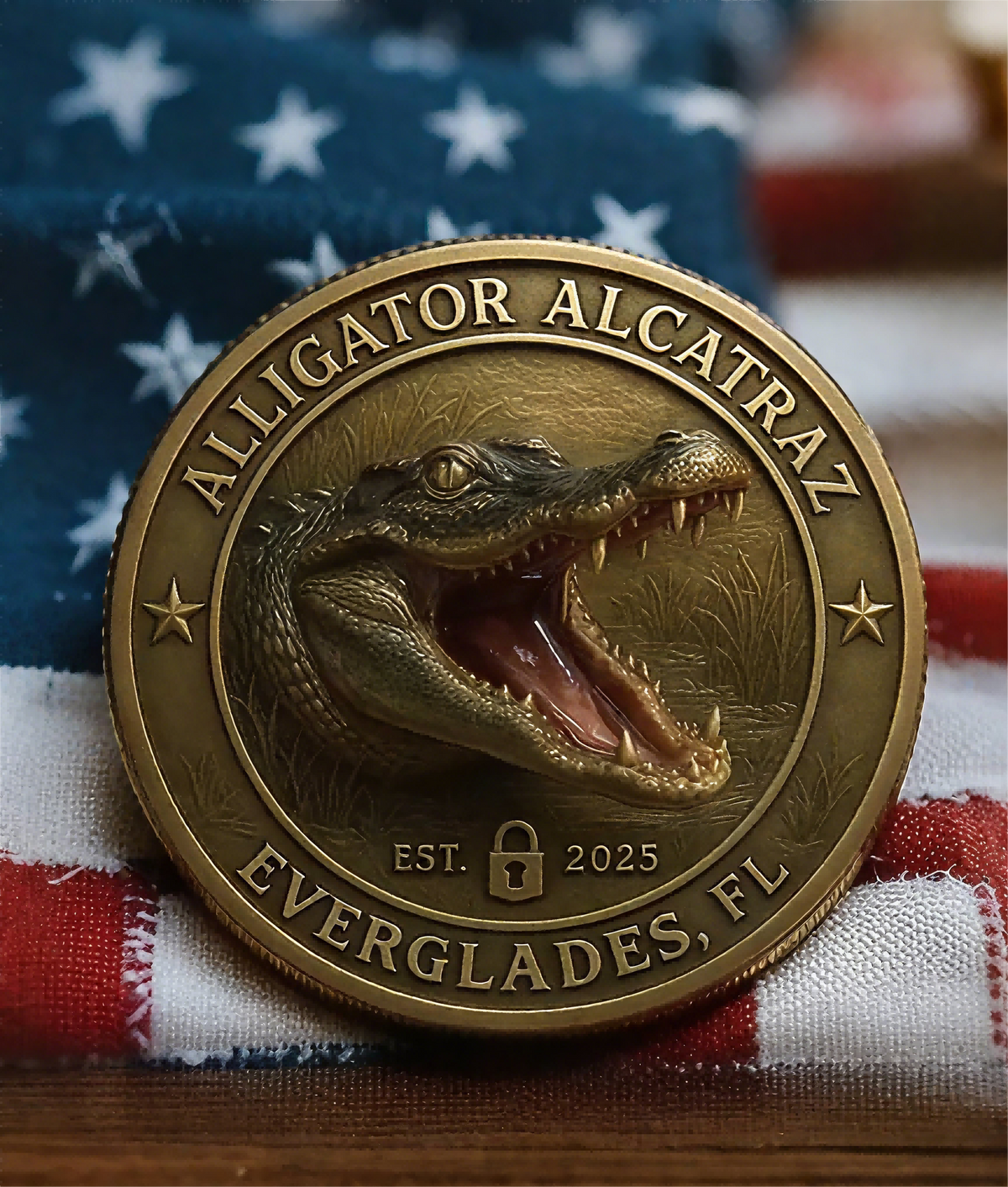 AlligatorAlcatraz – Humor Collectible Coin