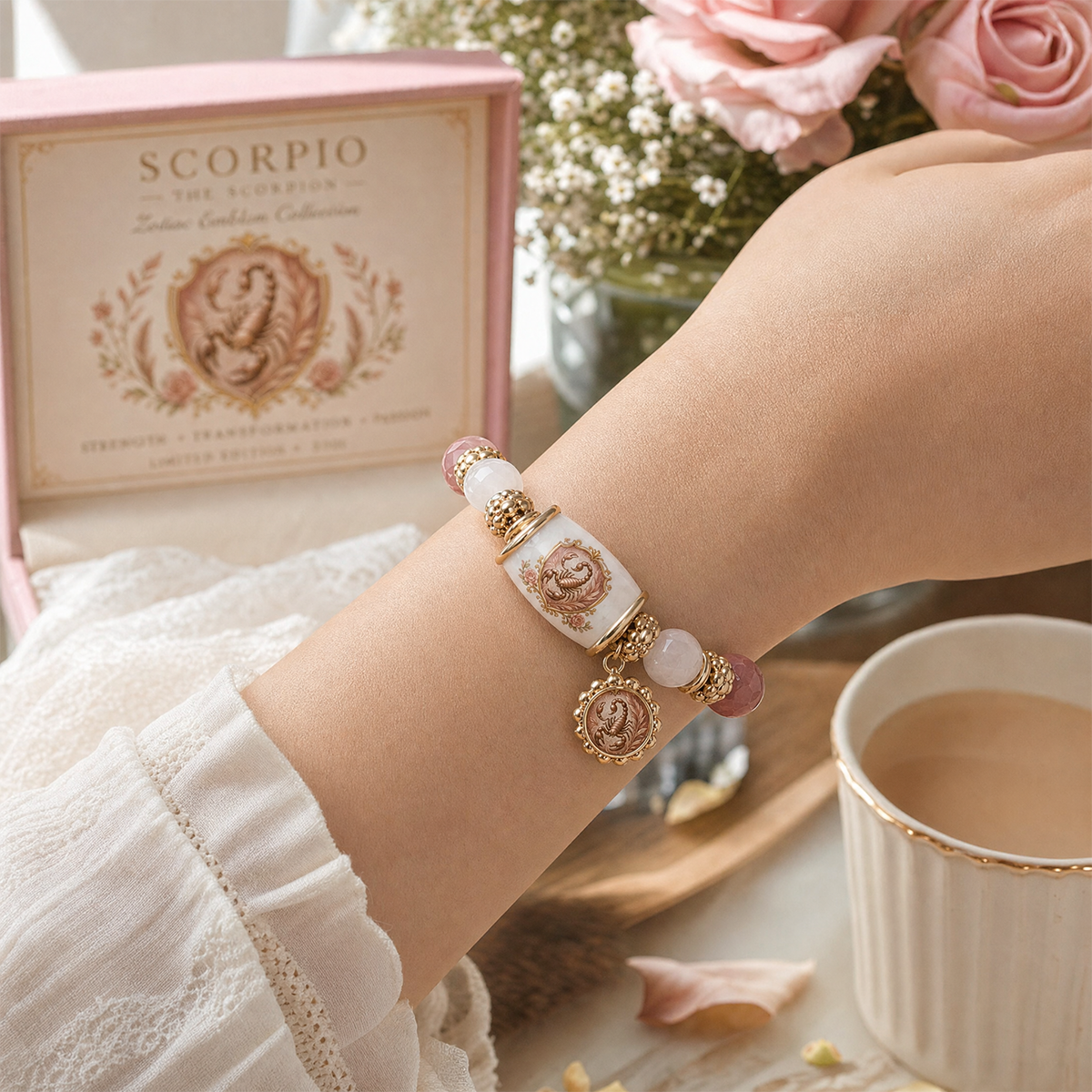 ZodiacCharm – Natural Chalcedony Zodiac Bracelet