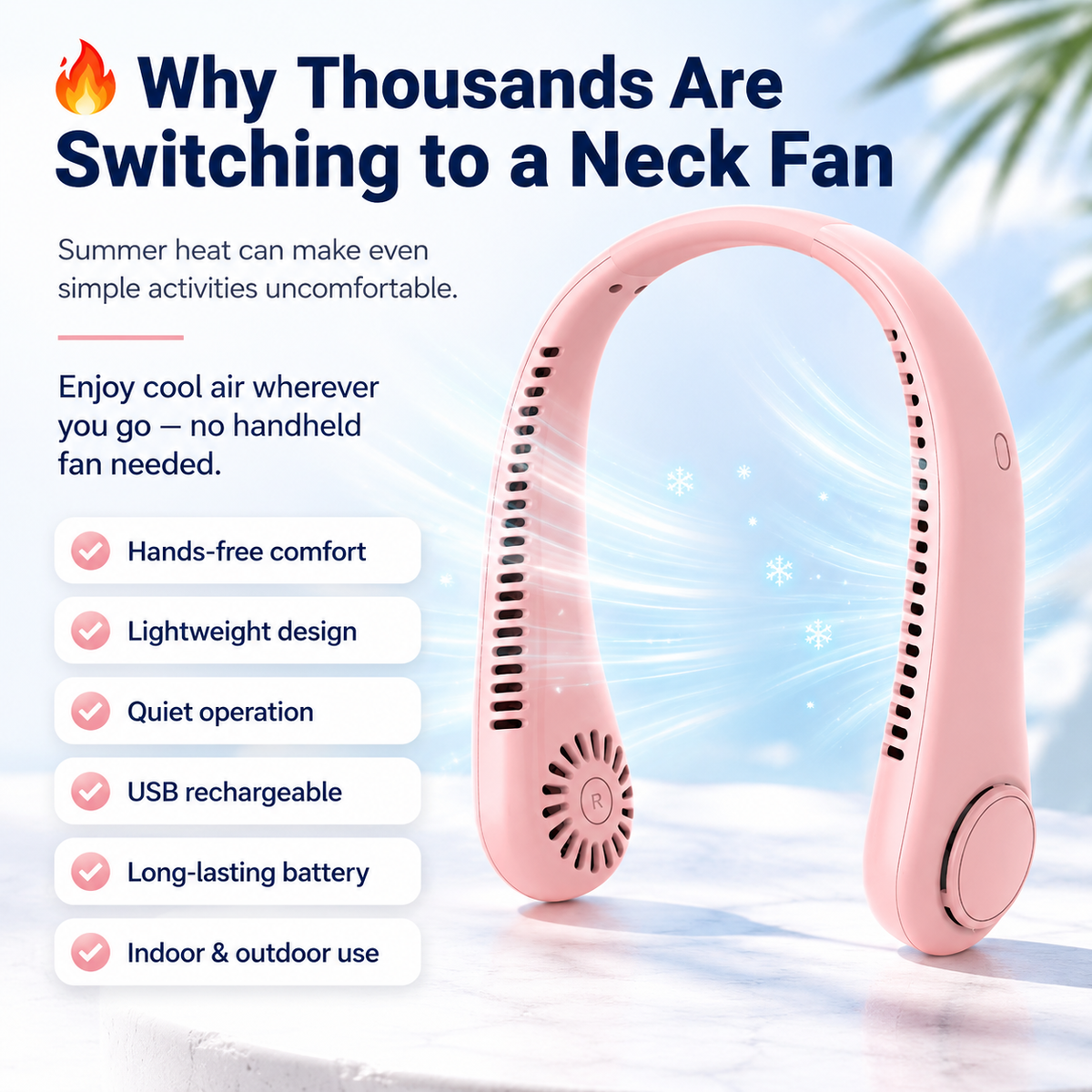 AeroBreeze – Lightweight Neck Air Cooler