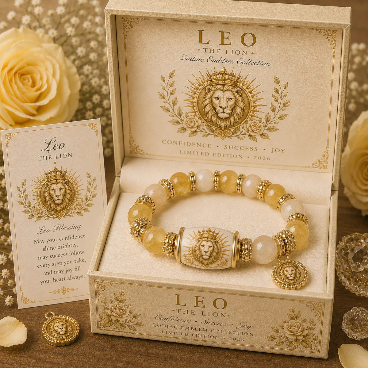 ZodiacCharm – Natural Chalcedony Zodiac Bracelet