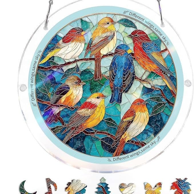EmeraldFlame – Acrylic 80 Pcs Suncatcher Puzzle
