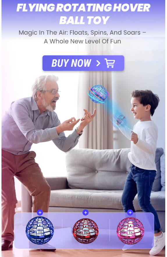 Magical Flying Orb Ball Toy with Upgraded LED Parachute