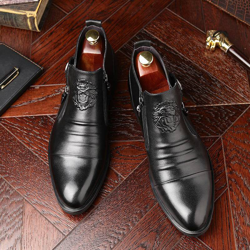 Ascend - Double Side Zipper Leather Boots